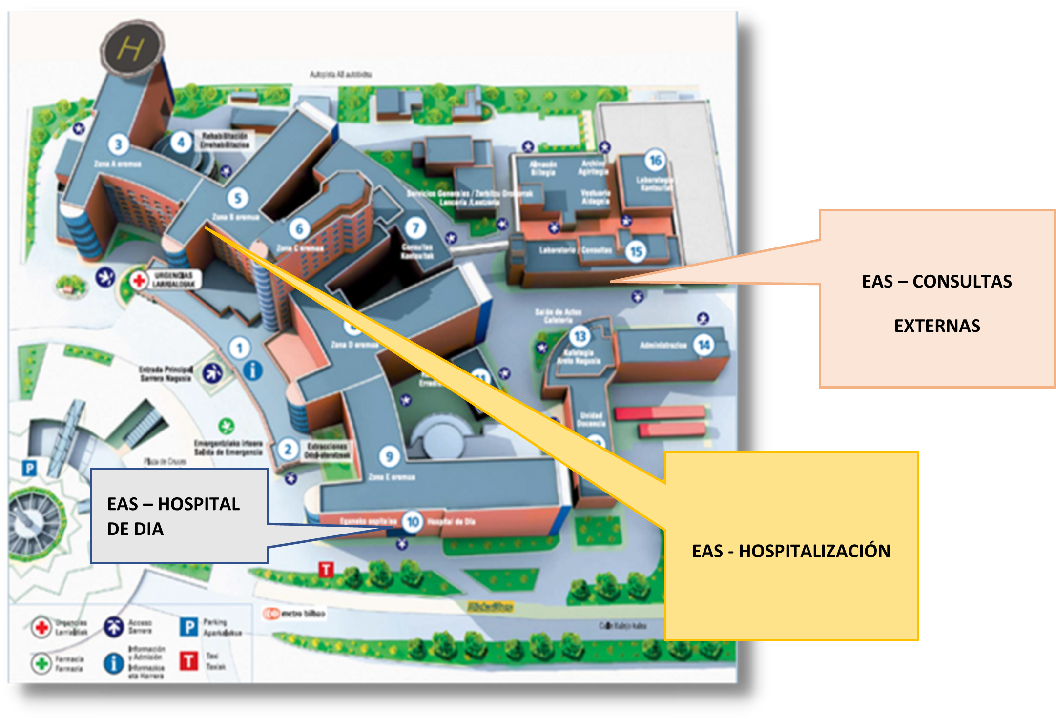 Mapa del hospital