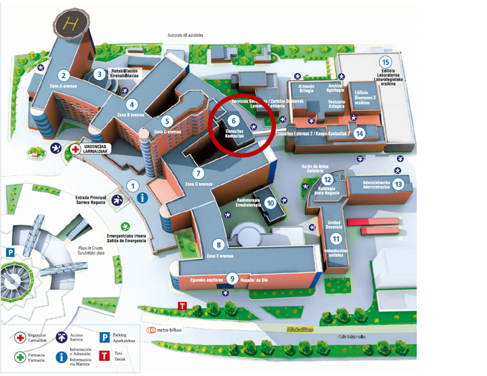Mapa del hospital